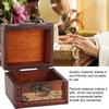 Mini Vintage Handarbeit Holz Schmuckschatulle Behälter Ring Ohrring Aufbewahrungshalter (Karte)