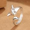 925 Sterling Silver Fox Ring Adjustable Simplicity Fashion Exquisite for Women Wedding Jewelry Accessories Gifts Wholesale