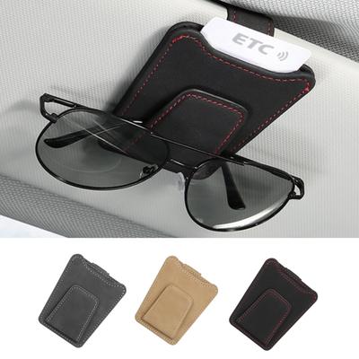 Letics Car Sunglasses Eyeglasses Card Sun Visor Parking Ticket Clip Holder, Holder, Holder, Storage, (Black)