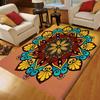 Floral Polyester Area Rug Multi-Color Non-Slip Carpet for Living Room & Bedroom Density Large Size Options Vibra