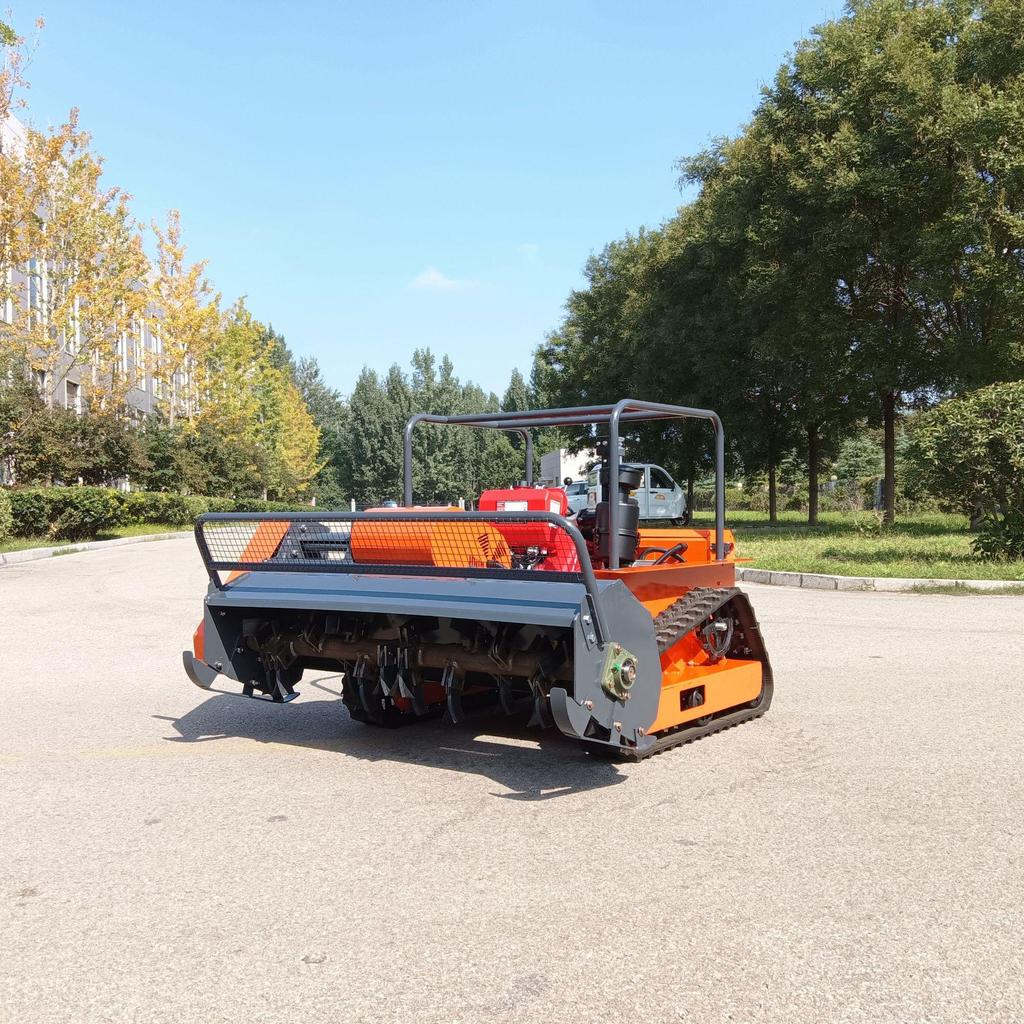 Self-Propelled Remote Control Lawn Mower, 120cm Cutting Width, Agricultural Four-Stroke Grass and Weed Cutter for Italy Export