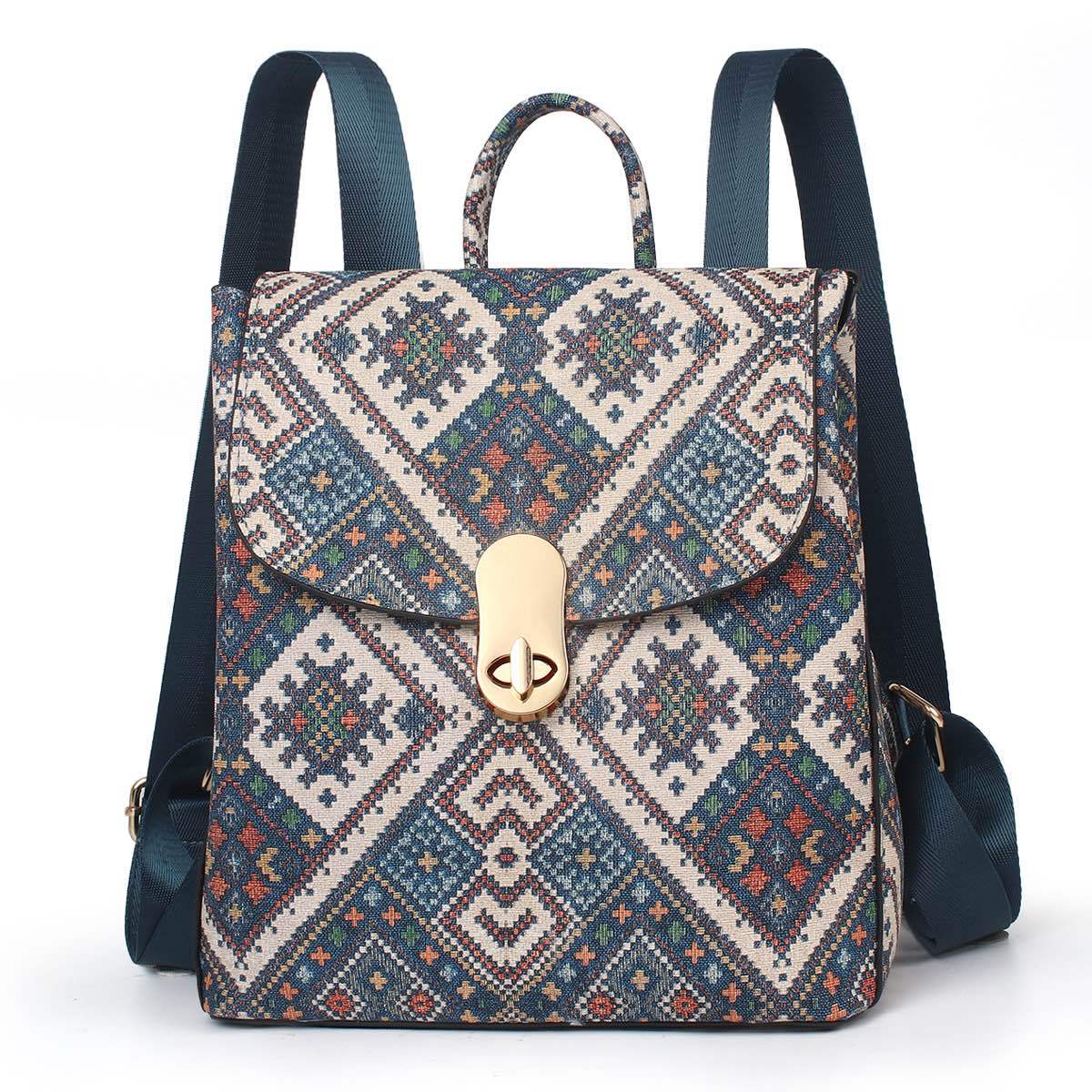 

Жіноча нова мода в етнічному стилі, ретро картатий візерунок, тренд, високе відчуття м якості, міцна, для щоденного використання, великої місткості, на плече, сумки-рюкзаки хакі