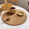 Handgefertigter vietnamesischer Rattan Hitzeschutz-Untersetzer für Ess- und Teegeschirr