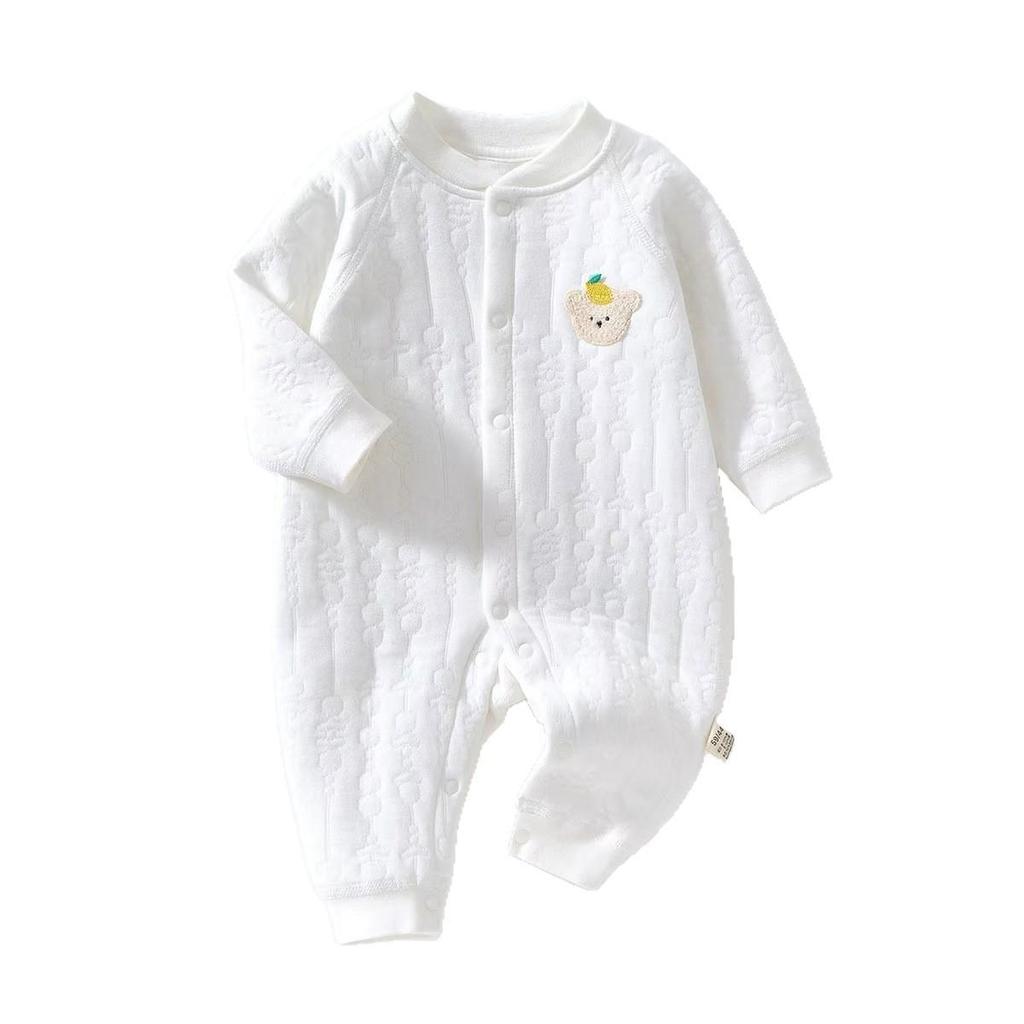 A-Class Pure Cotton Baby Jumpsuit - Warm, Long Sleeve Romper for Autumn/Winter for Newborns
