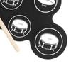 Electronic Drum Set 7 Pads 5 Tunings 8 Demonstration Songs 3 Rhythms Portable USB Roll Up Drum