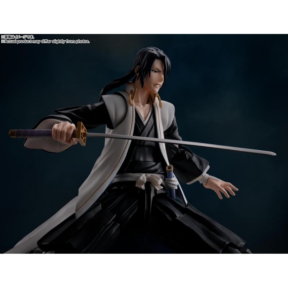 TAMASHII NATIONS SHFiguarts BLEACH Millennium Blood War Hen Byakuya Kuchiki Aproximativ. Figurină mobilă vopsită ABS și PVC de 155 mm
