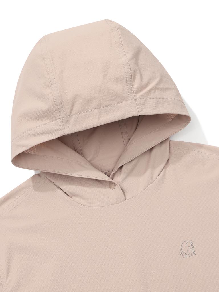 NORDISK Hygge Air Small Polar Bear Woven Hoodie Short Sleeve T-Shirt - W_Light Pink