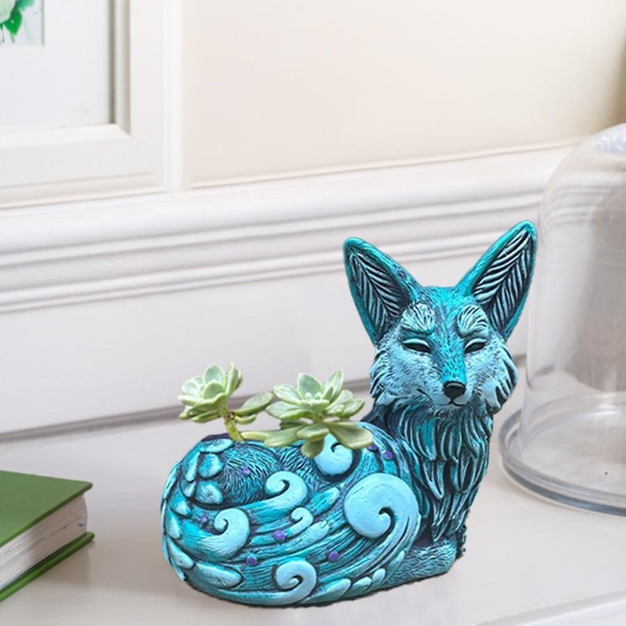 

Fox Enchanting Succulent Pot Beautifully Designed Resin Planter For Stylish Home Garden And Fox Pot A