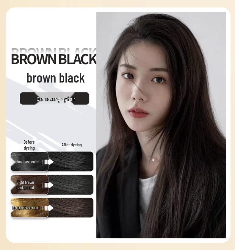 Nanjing Tongrentang Herbal Hair Dye - One Wash Black, Scalp Gentle, White Hair Coverage.