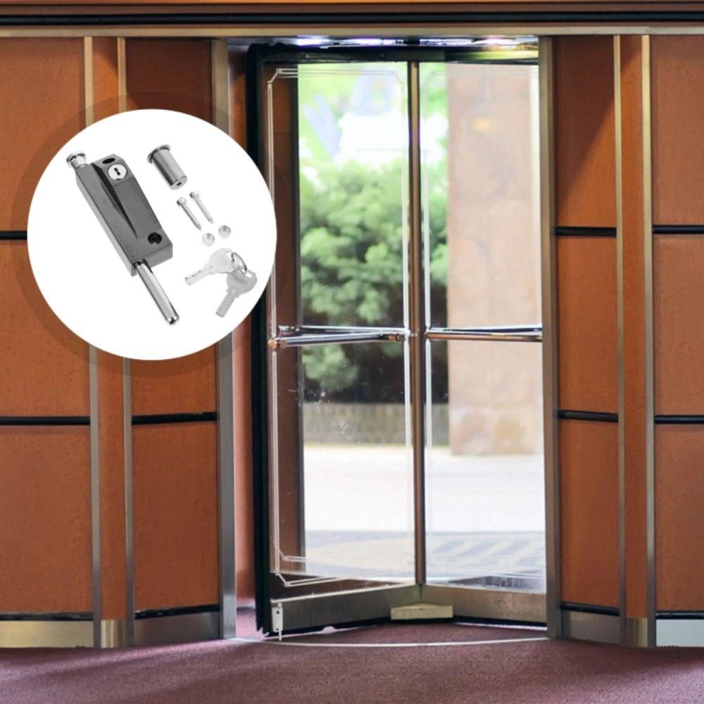 Aluminum Alloy Framed Door Lock Double Door Lock Anti-Theft Invisible Double Lock Revolving Lock Floor Bounce Door Lock