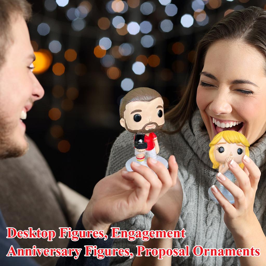 Desktop Figures, Engagement Anniversary Figures, Proposal Ornaments