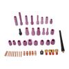 Sturdy Gas Lens Collet Body Assorted Kit, 46Pcs for TIG Welding Torch SR WP9 20 25, Superior Welding Performance
