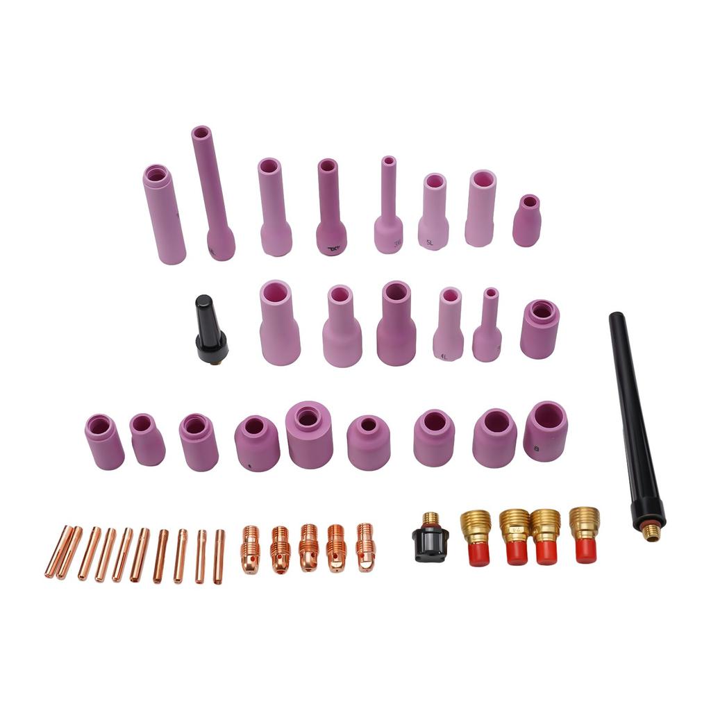 Sturdy Gas Lens Collet Body Assorted Kit, 46Pcs for TIG Welding Torch SR WP9 20 25, Superior Welding Performance