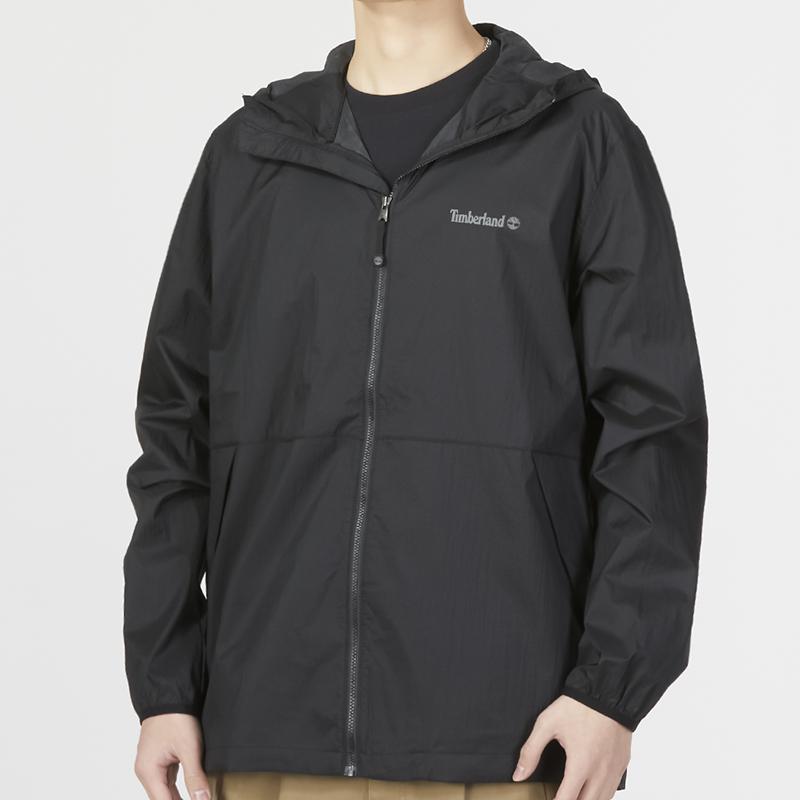 Timberland Solid Color Outdoor Woven Jacket Men Jackets Black A6RYN-001