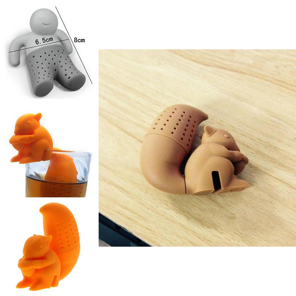 Silikon Bajs Teinfuser Med Filter För Nyhetste-Tillbehör**