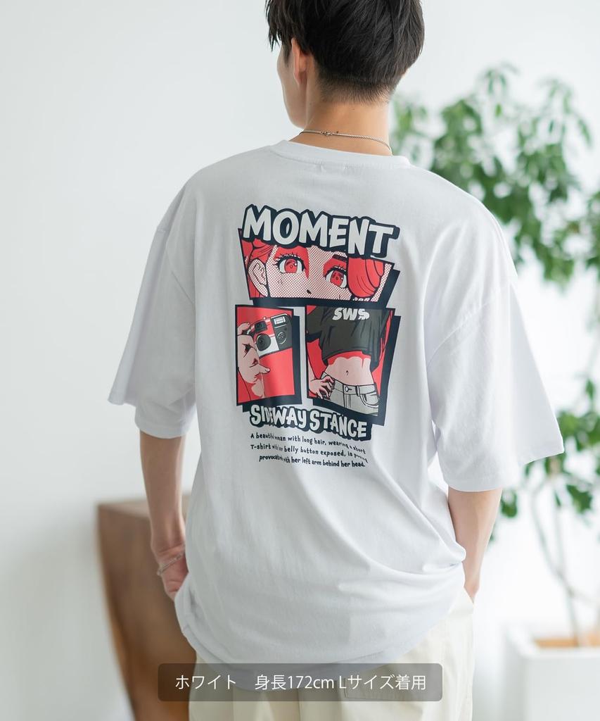 IMPROMES Casual SIDEWAYSTANCE Moment Girl Short Sleeve T-Shirt, Men's, Red