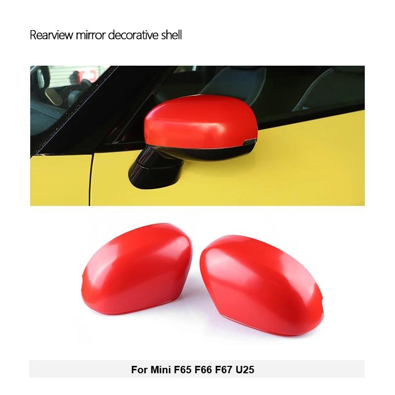 2PCS For MINI Cooper F65 F66 F67 U25 Countryman 2024 2025 Car Rear View Mirror Covers For Mini Exterior Decoration Accessories