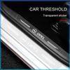 4 Stuks Auto Drempelbeschermer Transparant Decoratief Badge 3D Sticker Voor Opel crosa d astra h insignia astra j zafira b mokkaastra vivaro astra g