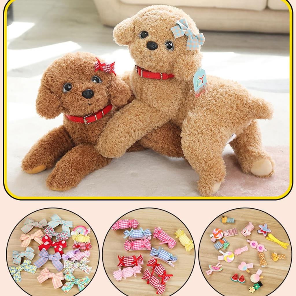 Realistic Toy Poodle Plush Perfect as a Birthday Toy Poodle Animal Body Animal Kindergarten Entry Soft and Cute for Children and Sleeping Style 35cm