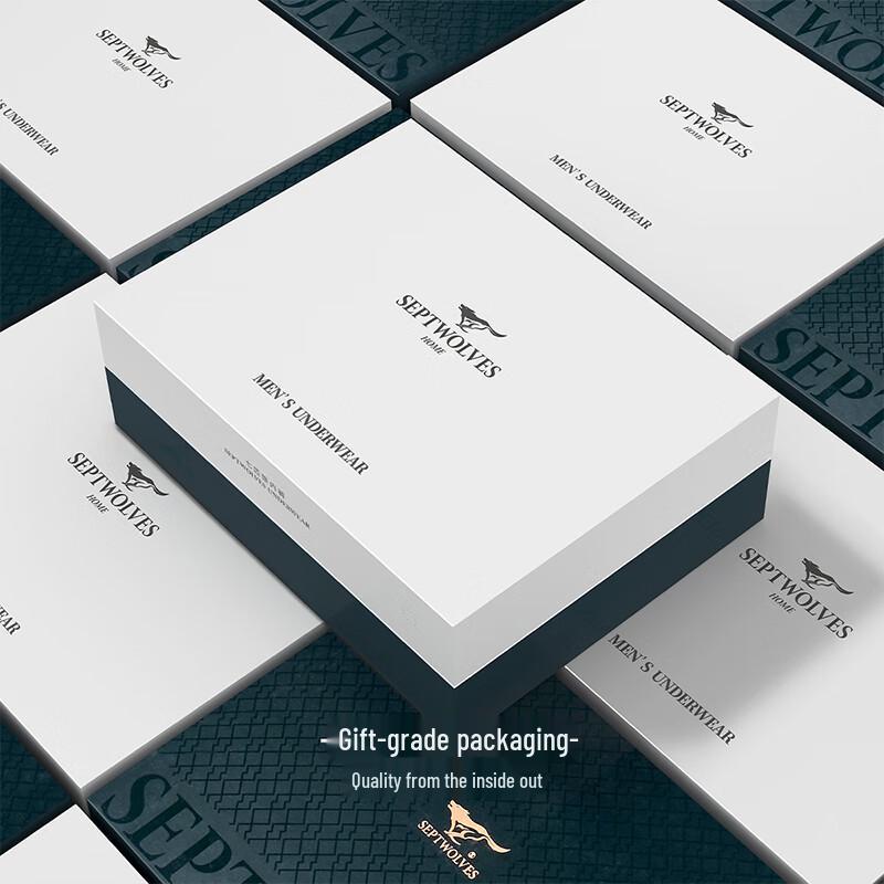 Qipilong Men's Pure Cotton Antibacterial Boxer Briefs 3-Pack