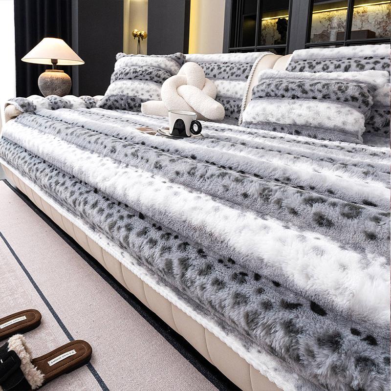 1PC Winter Thickened Sofa Cover Warm Plush Pet-friendly Sofa Towel Mat Non-slip L corner Couch Slipcover for Living Room 