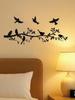 5 Piece Rustproof Metal Wall Art Set Modern Bird Branch Decor for Indoor Outdoor Living Room Bedroom Patio Gift