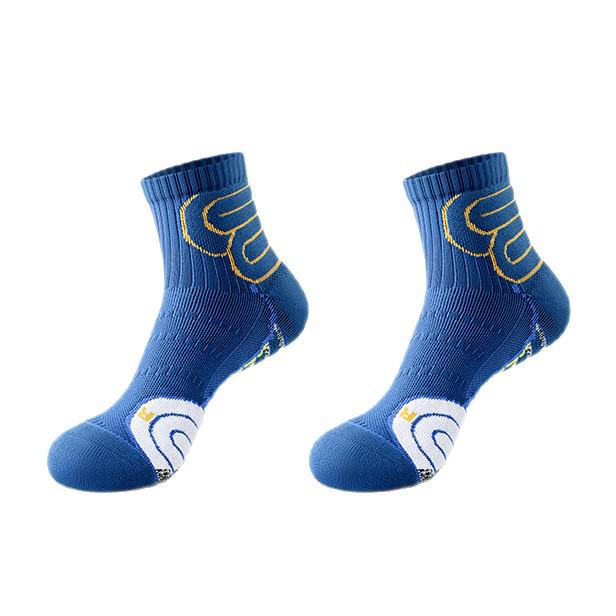 Men's Plus Size Sweat-Absorbent Mid-Calf Sports Socks - Thick Towel Bottom, Odor-Resistant, Ideal for Running & Basketball