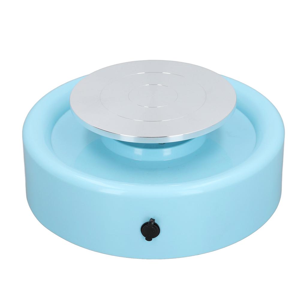 Electric Pottery Wheel Variable Speed Pottery Forming Machine DIY Clay Art Making Tool Kit Blue