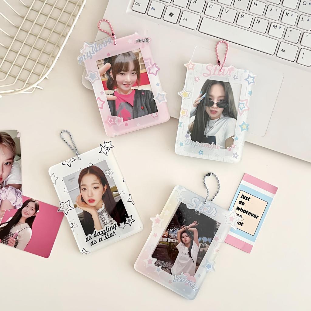 Y2K Star Acrylic Card Holder & Protector Sleeve