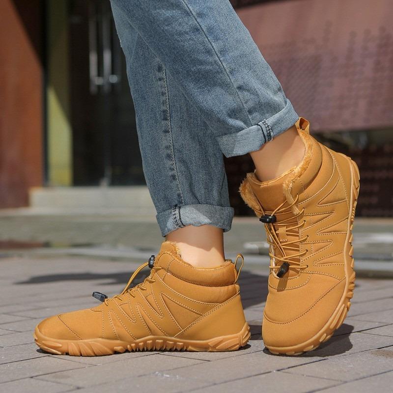 Outdoor Casual Velvet Winter Thermal Shoes Thickened Mountaineering Cotton Shoes Five-finger Large-size Wear-resistant Snow Boots