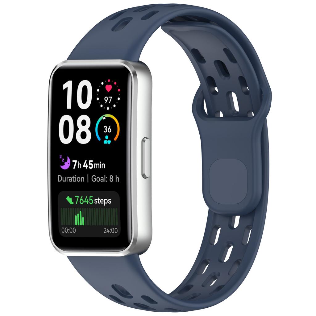 For Compatible Band 10/8/9 Replacement Silicone Watch Strap with Snap Button Buckle and Breathable Design