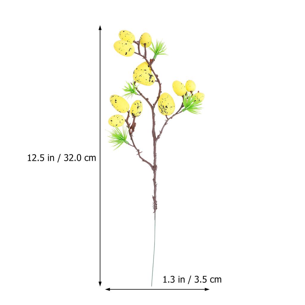 4Pcs Easter Egg Branches Realistic Artificial Colorful DIY Decoration for Party Photo Props Easter Branch Decor Supplies