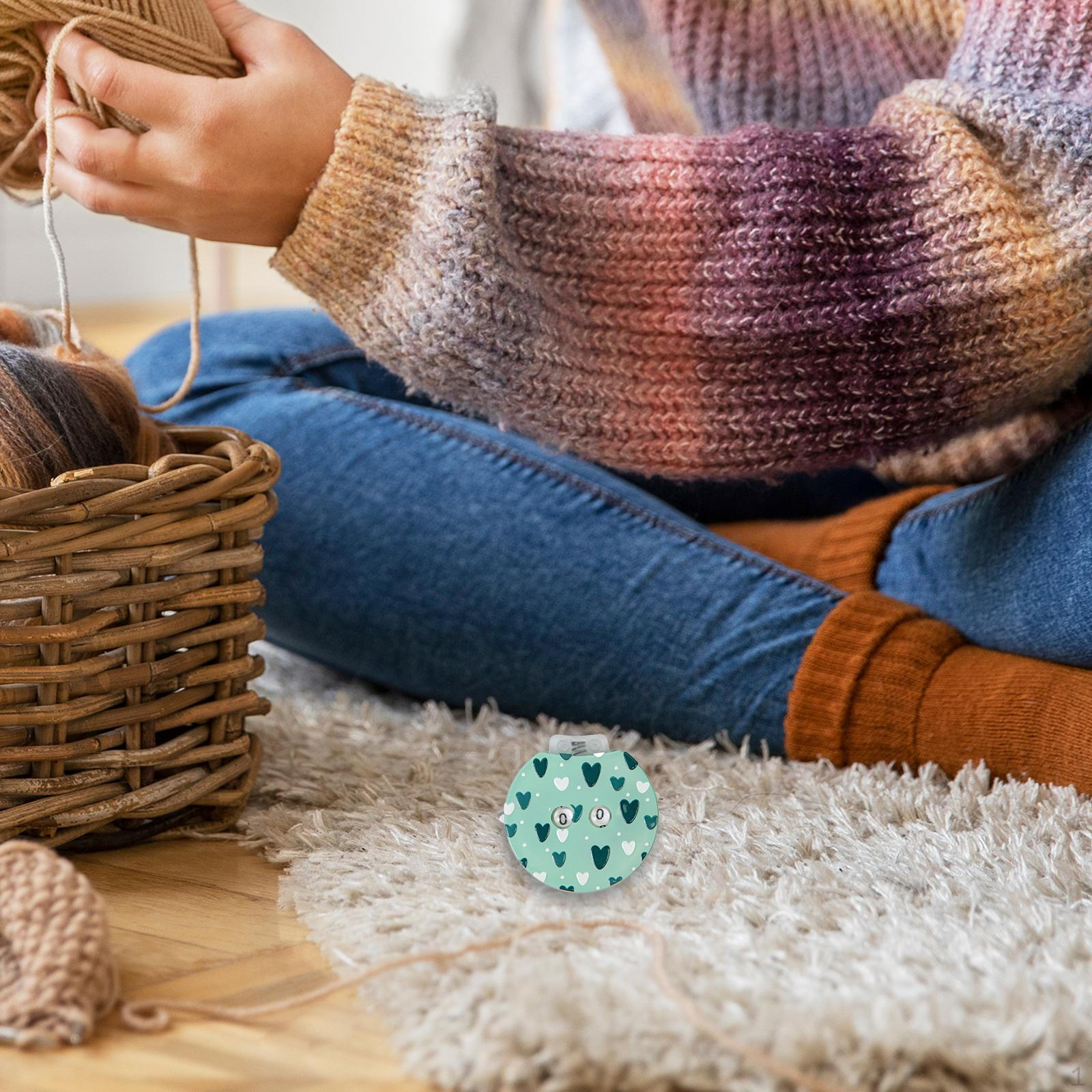 

Счетчик рядов для вязания, устройство для подсчета рядов, портативный маркер для вязания крючком зелёный