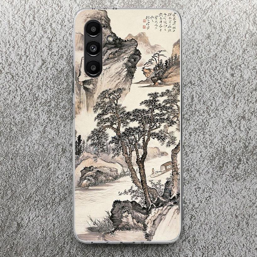Chinese Style ink Painting Art Phone Case For Samsung Galaxy A17 A16 A56 A15 A55 A14 A54 A13 A53 A36 A35 A34 A33 A26 A25 A24 A23
