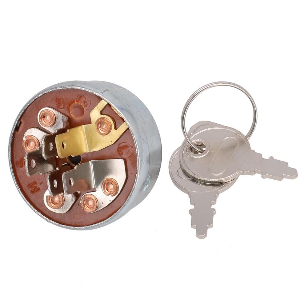 Ignition Keyed Starter Switch Fits Various Lawn Tractor Models and Brands