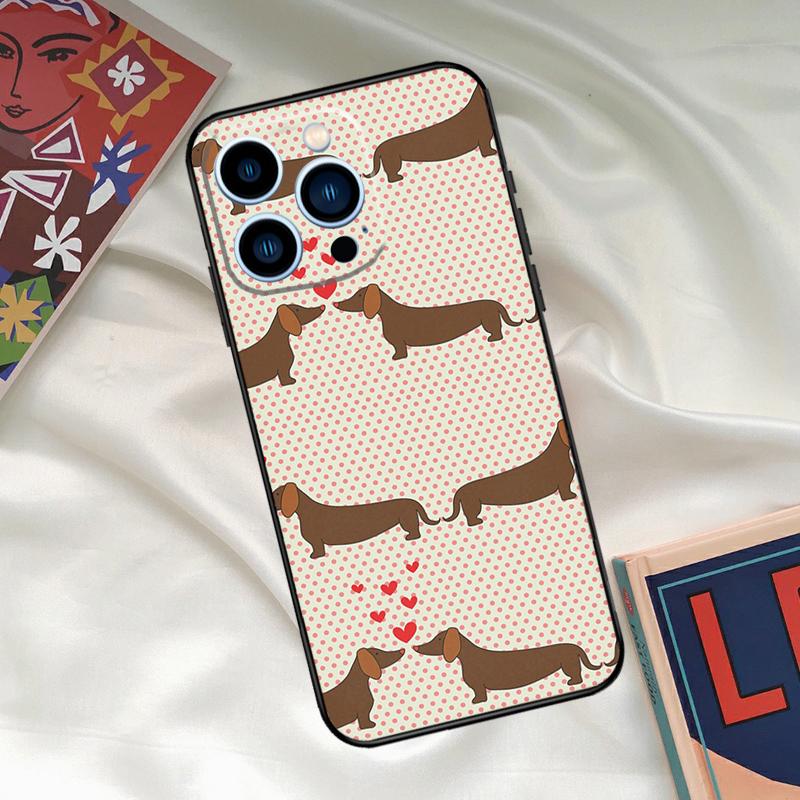 

Dachshund Sausage Dog Phone Case For iPhone 16 15 14 12 11 13 17 Pro Max 15 16 Plus 13 Mini 16e 17 Air Funda Cover iPhone 17Pro MAX