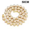 18-60Cm Hip Hop Heart Zircon Chain Bracelet Necklace Shiny   Rock Party Jewelry Gift