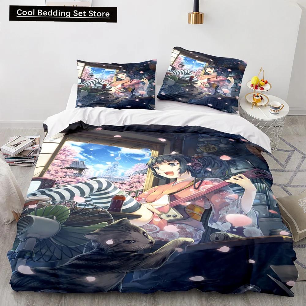 

Комплект постельного белья Anime Kawaii Sexy Girl, пододеяльник, одеяло, комплект постельного белья, наволочка, размер King Queen Twin для мальчиков и девочек для взрослых EU single(135x200cm)