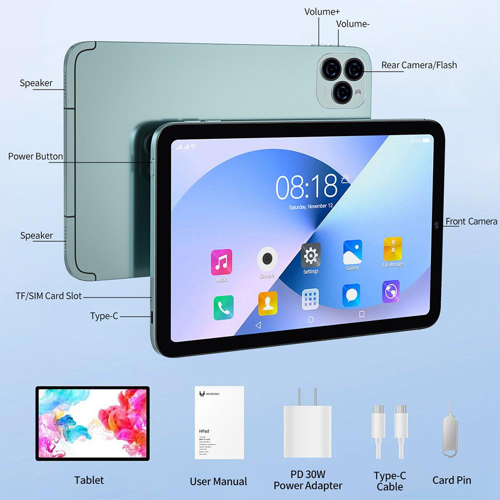 New 4G Pad 11 Inch Android Tablets Octa Core 8GB RAM 256GB ROM 4G LTE 5G WiFi Tablets Double SIM Card HD Display