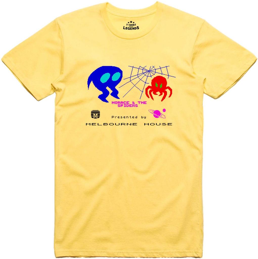 Retro T Shirt Horace and the Spiders Art 8 Bit Officially Licensed Spectrum 48k
