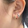 Zircon Evil Eye Earrings For Women Stainless Steel Gold Plated Turkish Pendientes Hoop Piercing Earring 2023 Goth Zircon Aretes