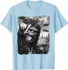 Funny Bigfoot & Alien Sasquatch Rock On Hand Sign UFO Selfie Unisex T-Shirt 2