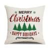 Christmas Pillow Cover Letter Christmas Tree Sofa Pillow Cover Peach Skin Cushion Home Supplies
