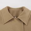 VAYLA New Outerwears Trench Coat for Women Batwing Sleeve Long Coat Winter Woolen Cloth Trench Brown Lapel Mid Long Jackets
