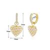Elegant European & American Hot-Selling Pearl Butterfly Heart Dangle Studs