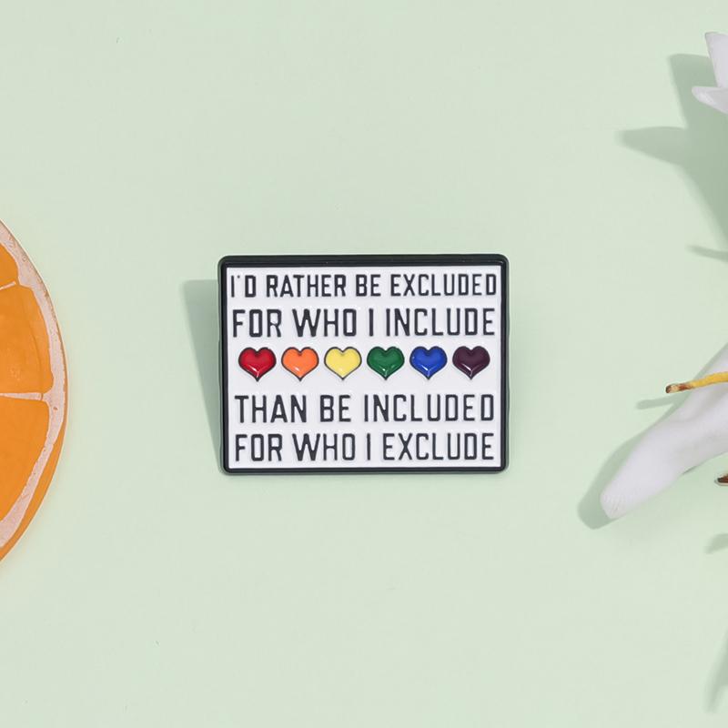 LGBT Regenbogen Emaille Pins Klingt schwul Ich bin verliebt Pride Metall Broschen Anstecknadel am Rucksack Schmuck Geschenke für Homosexuelle Lesben