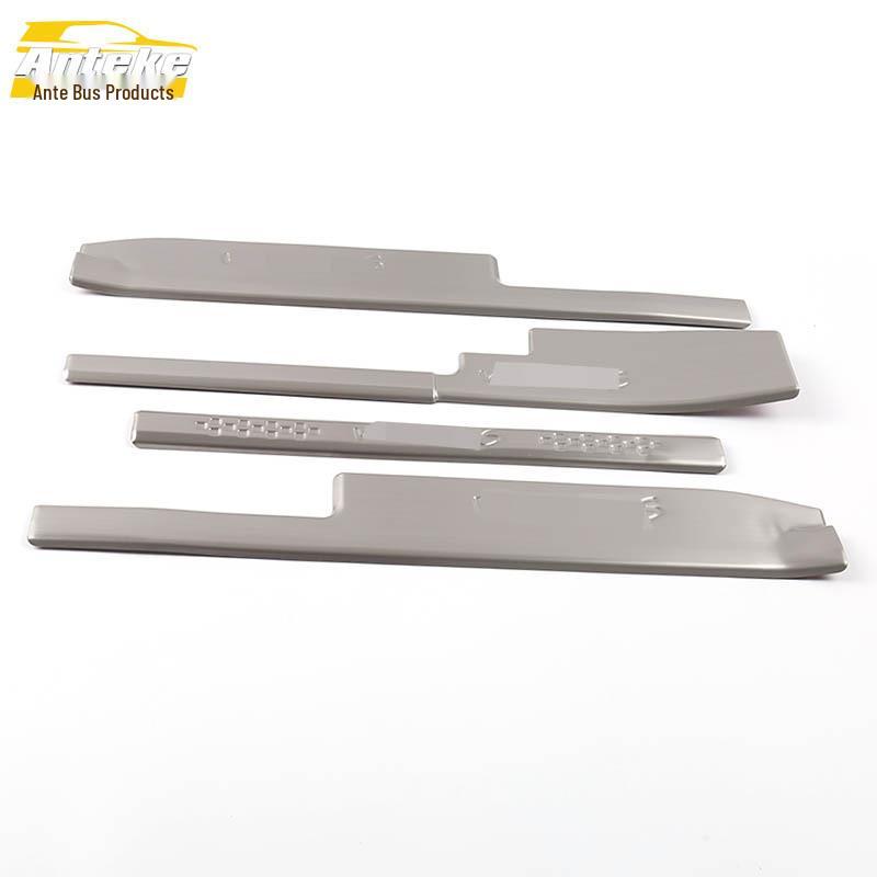 Hongguang S Stainless Steel Bumper Sill Protector with Decorative Anti-Scratch Strip