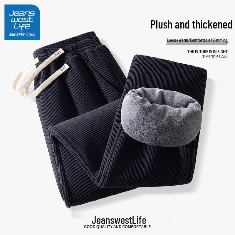 

JEANSWEST LIFE Men s Fleece-Lined Corduroy Straight-Leg Pants 2XL (185)