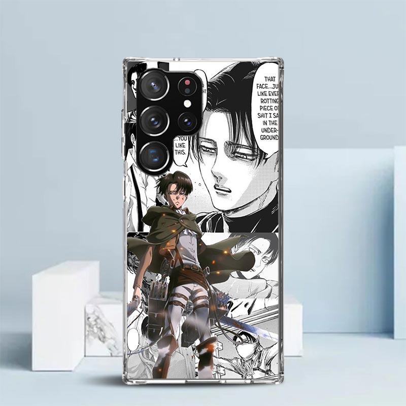 Attack Titan Anime Phone Case For Samsung Galaxy S24 S25 Edge S26 Ultra S22 S23 Plus S21 + S20 FE Soft TPU Back Cover Galaxy S22