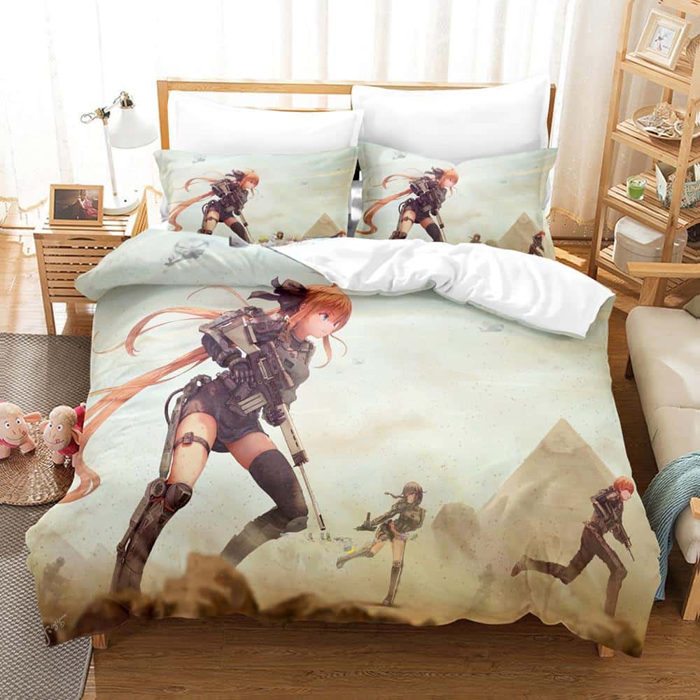 3D Game Girls' Frontline Bedding Set Single Twin Full Queen King Size Bed Set Adult Kid Bedroom Duvet Cover Sets Home Textiles